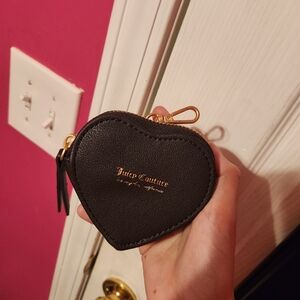 Juicy Couture Black Heart Coin Purse
